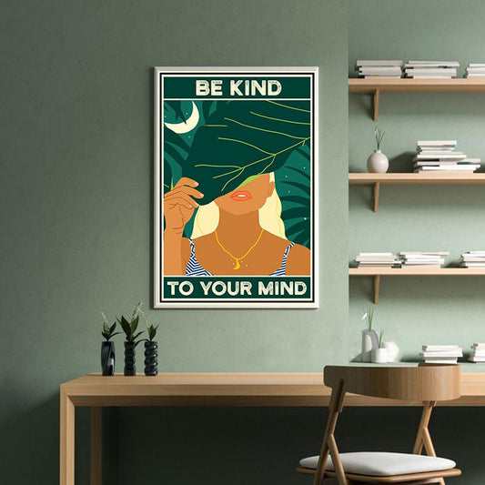 Girl Mental Health Poster Canvas Painting Core Living Room Decoration Painting